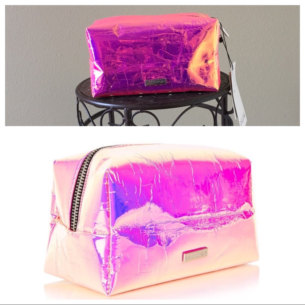 Pink Holographic Makeup Bag - Skinnydip London